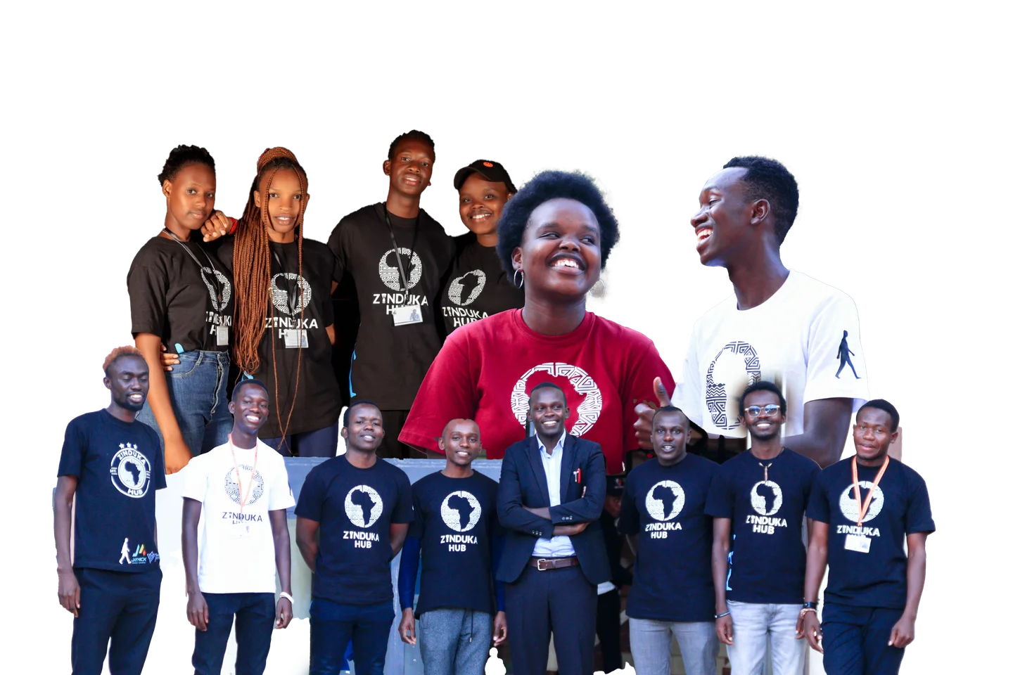Members of the Zinduka Hub community